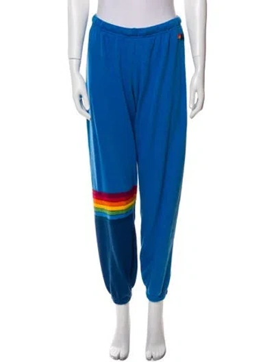 Pre-owned Aviator Nation Embroidered Accent Sweatpants In Blue
