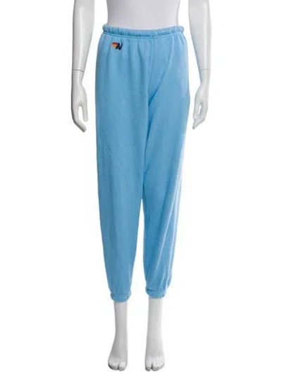 Pre-owned Aviator Nation Embroidered Accent Sweatpants In Blue