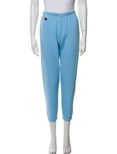 Pre-owned Aviator Nation Embroidered Accent Sweatpants In Blue
