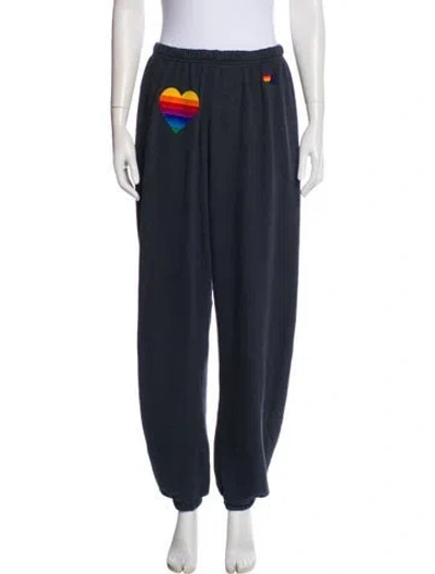 Pre-owned Aviator Nation Embroidered Accent Sweatpants In Blue