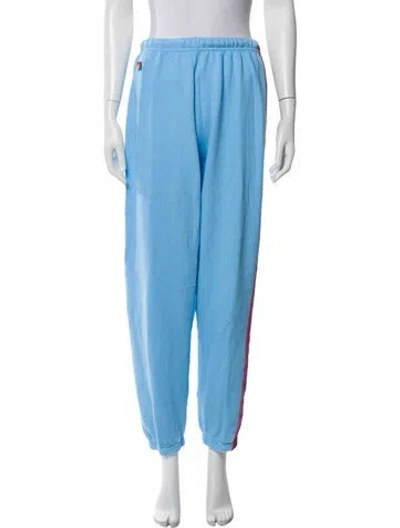 Pre-owned Aviator Nation Embroidered Accent Sweatpants In Blue
