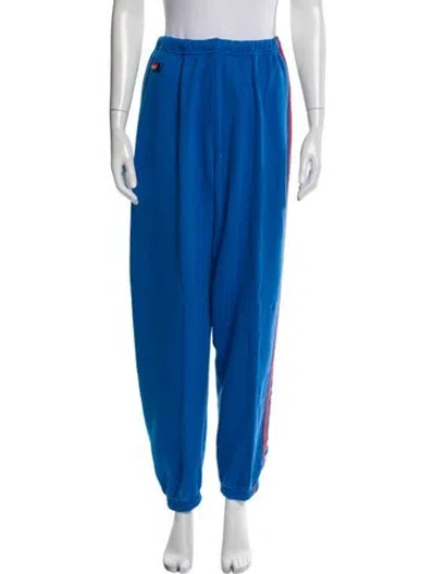 Pre-owned Aviator Nation Embroidered Accent Sweatpants In Blue