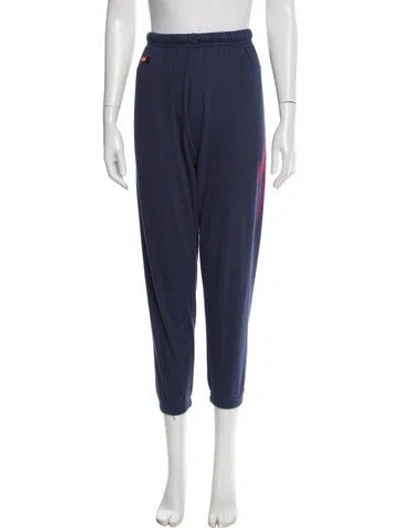Pre-owned Aviator Nation Embroidered Accent Sweatpants In Blue
