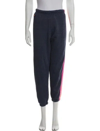 Pre-owned Aviator Nation Embroidered Accent Sweatpants In Blue