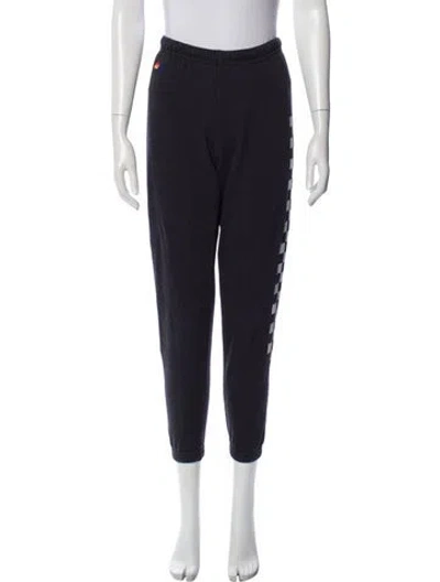 Pre-owned Aviator Nation Embroidered Accent Sweatpants In Blue