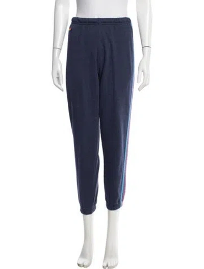 Pre-owned Aviator Nation Embroidered Accent Sweatpants In Blue