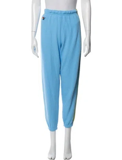 Pre-owned Aviator Nation Embroidered Accent Sweatpants In Blue