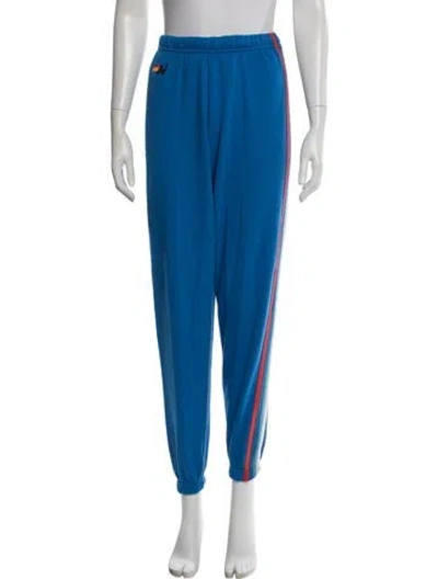 Pre-owned Aviator Nation Embroidered Accent Sweatpants In Blue