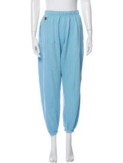 Pre-owned Aviator Nation Embroidered Accent Sweatpants In Blue