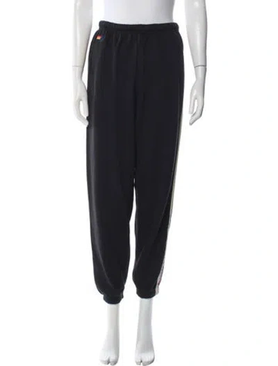 Pre-owned Aviator Nation Embroidered Accent Sweatpants In Blue