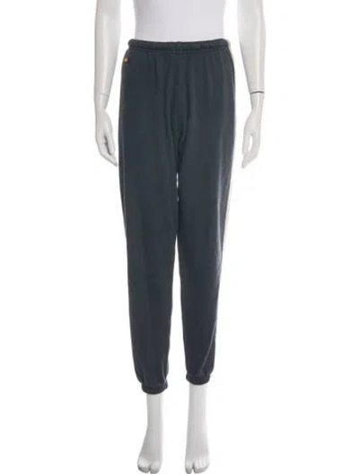 Pre-owned Aviator Nation Embroidered Accent Sweatpants In Blue
