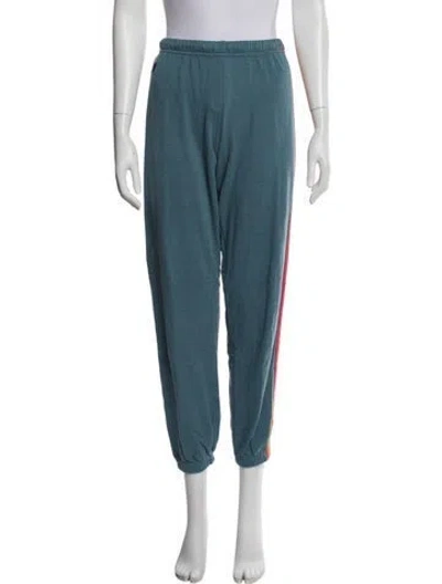Pre-owned Aviator Nation Embroidered Accent Sweatpants In Blue