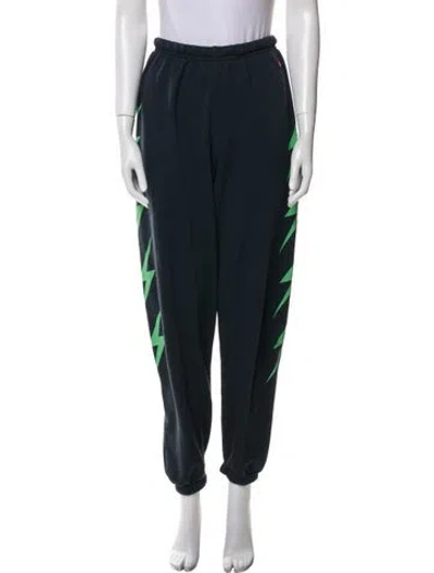 Pre-owned Aviator Nation Embroidered Accent Sweatpants In Gray