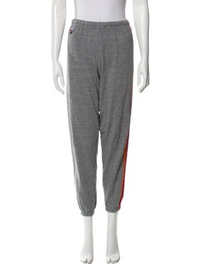 Pre-owned Aviator Nation Embroidered Accent Sweatpants In Gray