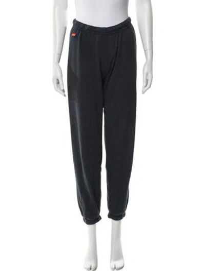 Pre-owned Aviator Nation Embroidered Accent Sweatpants In Gray
