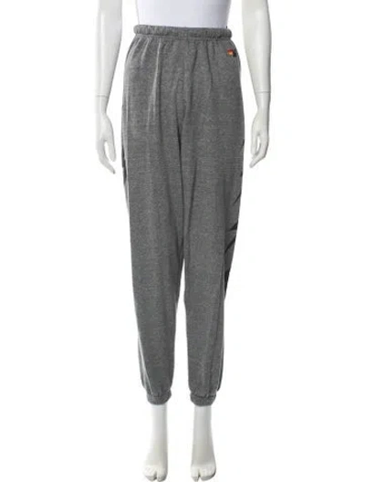 Pre-owned Aviator Nation Embroidered Accent Sweatpants In Gray