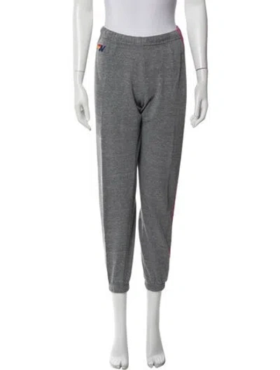 Pre-owned Aviator Nation Embroidered Accent Sweatpants In Gray