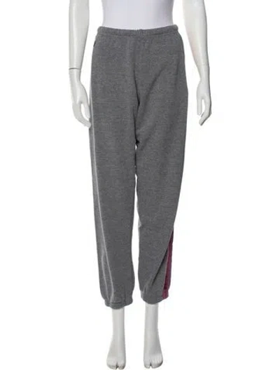 Pre-owned Aviator Nation Embroidered Accent Sweatpants In Gray