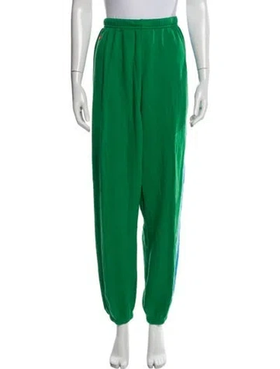 Pre-owned Aviator Nation Embroidered Accent Sweatpants In Green