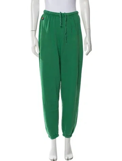 Pre-owned Aviator Nation Embroidered Accent Sweatpants In Green