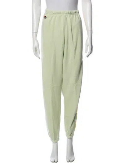 Pre-owned Aviator Nation Embroidered Accent Sweatpants In Green