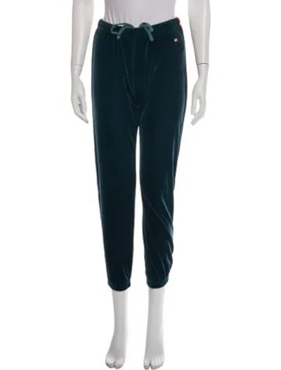 Pre-owned Aviator Nation Embroidered Accent Sweatpants In Green