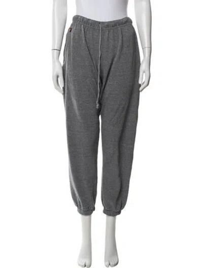 Pre-owned Aviator Nation Embroidered Accent Sweatpants In Grey