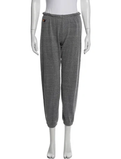 Pre-owned Aviator Nation Embroidered Accent Sweatpants In Grey