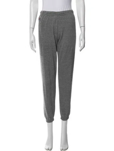 Pre-owned Aviator Nation Embroidered Accent Sweatpants In Grey