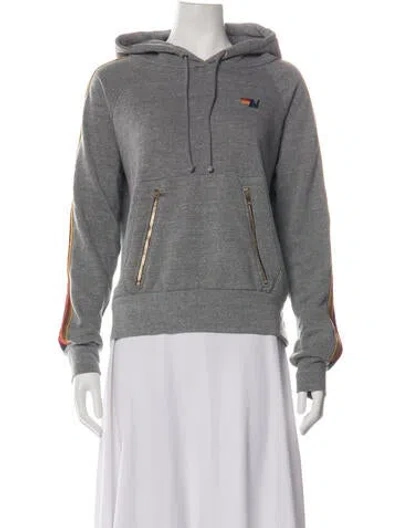 Pre-owned Aviator Nation Embroidered Accent Sweatpants In Grey