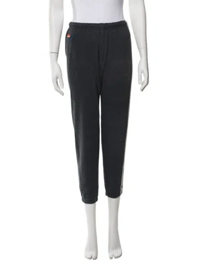 Pre-owned Aviator Nation Embroidered Accent Sweatpants In Grey