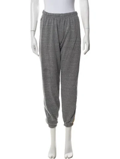 Pre-owned Aviator Nation Embroidered Accent Sweatpants In Grey