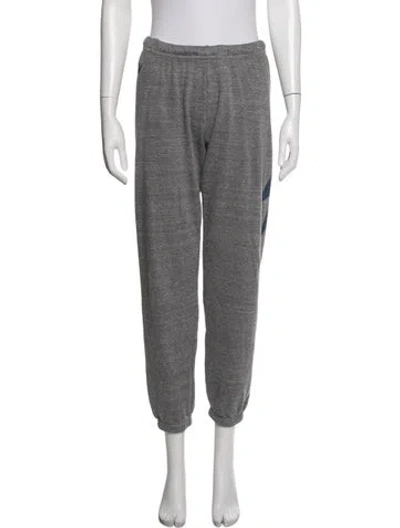 Pre-owned Aviator Nation Embroidered Accent Sweatpants In Grey