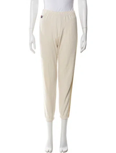Pre-owned Aviator Nation Embroidered Accent Sweatpants In Neutral