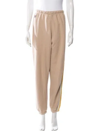Pre-owned Aviator Nation Embroidered Accent Sweatpants In Neutral