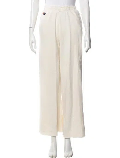 Pre-owned Aviator Nation Embroidered Accent Sweatpants In Neutral