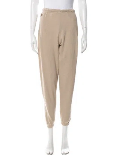 Pre-owned Aviator Nation Embroidered Accent Sweatpants In Neutral