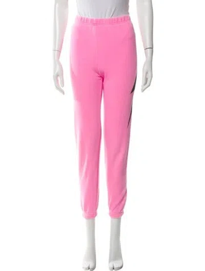 Pre-owned Aviator Nation Embroidered Accent Sweatpants In Pink