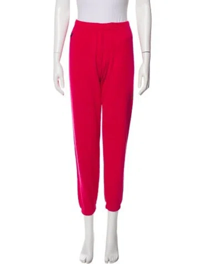 Pre-owned Aviator Nation Embroidered Accent Sweatpants In Pink