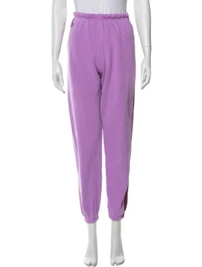 Pre-owned Aviator Nation Embroidered Accent Sweatpants In Pink