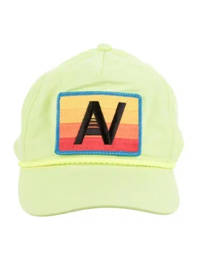 Pre-owned Aviator Nation Embroidered Baseball Cap In Green