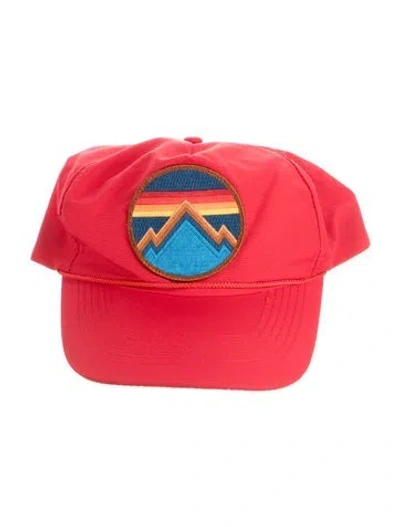 Pre-owned Aviator Nation Embroidered Baseball Hat In Red