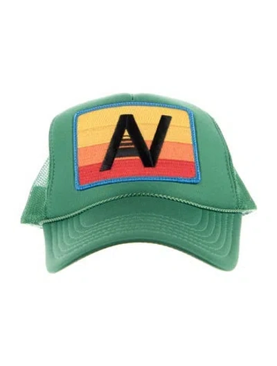 Pre-owned Aviator Nation Embroidered Baseball Hat In Green