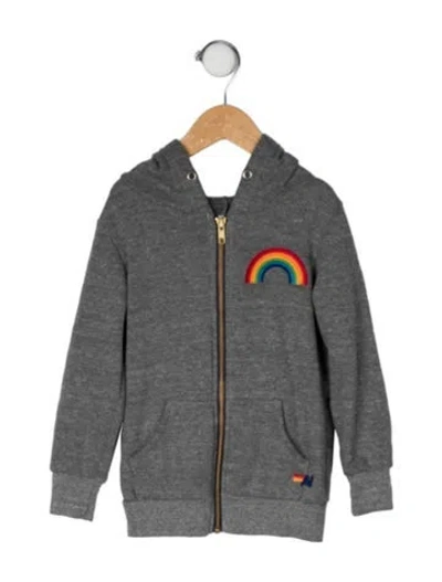 Pre-owned Aviator Nation Babies' Embroidered Casual Jacket In Gray