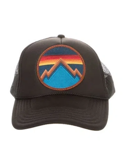 Pre-owned Aviator Nation Embroidered Logo Trucker Hat In Black