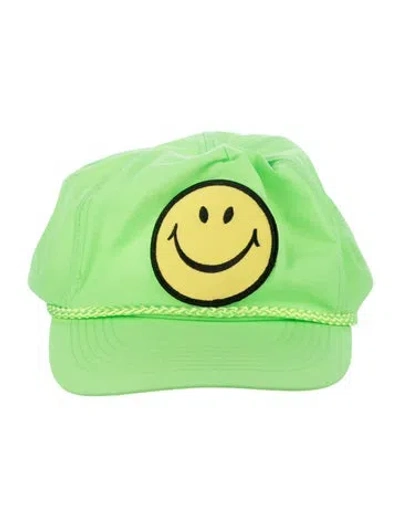 Pre-owned Aviator Nation Embroidered Neon Baseball Cap In Green