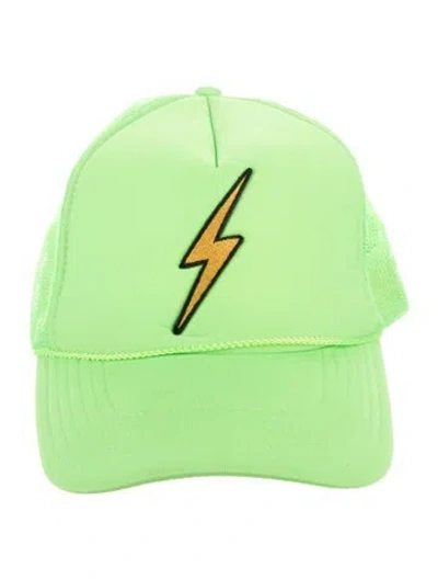 Pre-owned Aviator Nation Embroidered Trucker Hat In Green