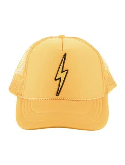 Pre-owned Aviator Nation Embroidered Trucker Hat In Yellow