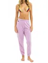 Aviator Nation Five Stripe Sweatpants In Mauve White Neon In Purple