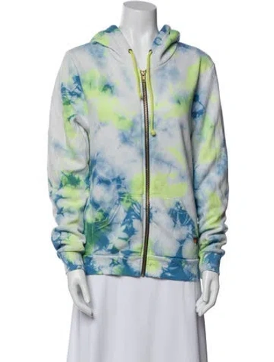 Pre-owned Aviator Nation Floral Print Jacket In Blue